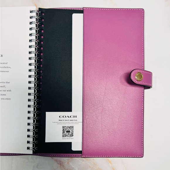 NEW! COACH NOTEBOOK with Floral Print | Lilac Multi - Picture 7 of 7